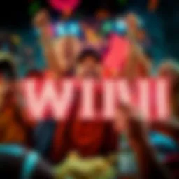 A happy person celebrating a big win after betting on NFL games, surrounded by football memorabilia and friends.